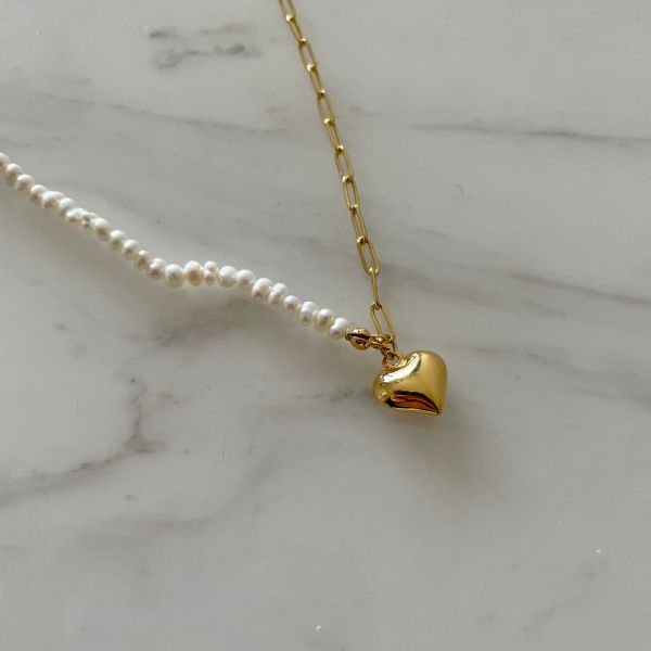 Chantlelle Pearl Heart Necklace 愛心珍珠 