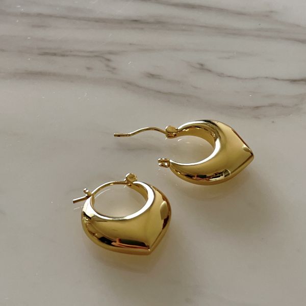 Audrey Heart Earrings 桃心圈圈 