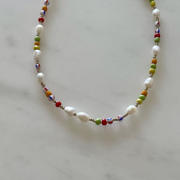 Rainbow Bead Necklace 彩虹米粒 