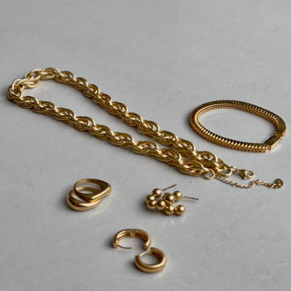 Golden Hour Necklace 金黃晨光 粗麻花項鍊,18k,