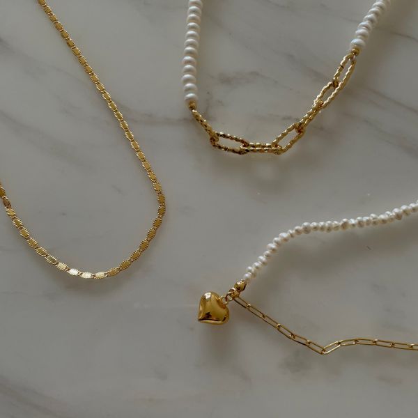 Alaia Pearl Necklace 金鍊珍珠 