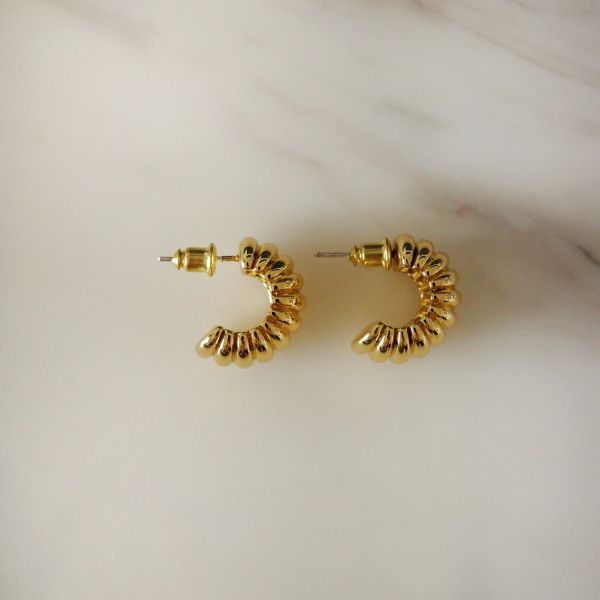 Stripe Earrings 線條圈圈 