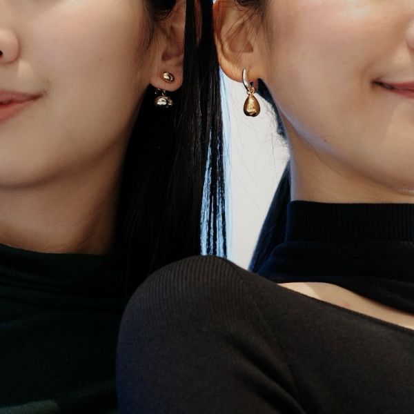 Mixed Beans Earrings 金銀豆豆 