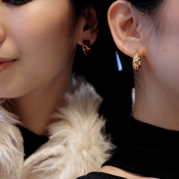 Irregular Gold Earrings 水波圈圈 