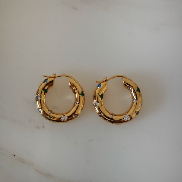 Baroque Hoops 彩鑽圈圈 