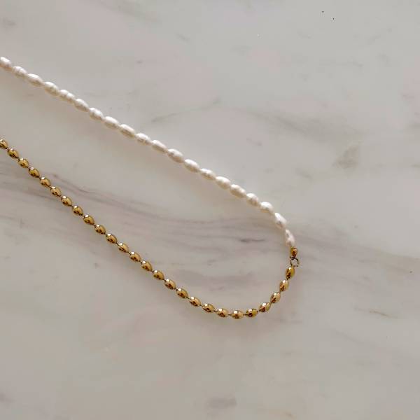 Gold Pearl Necklace 豆豆珍珠 