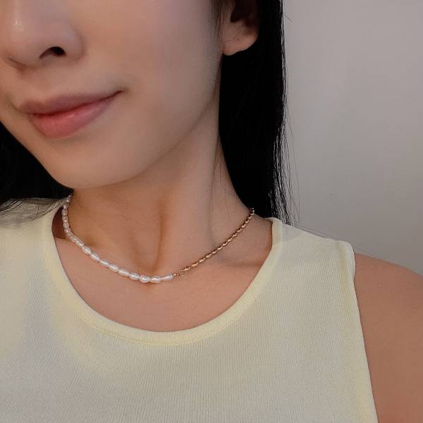 Gold Pearl Necklace 豆豆珍珠 