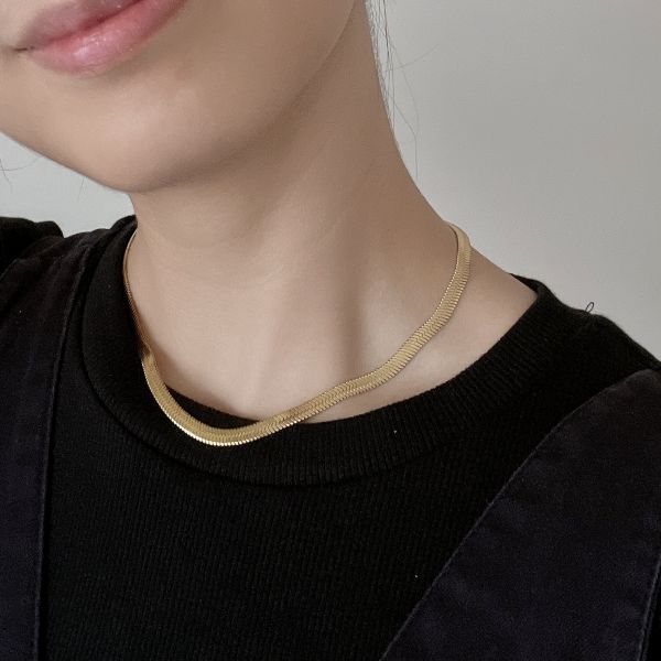 Margaret  Choker 寬版晨光金箔 