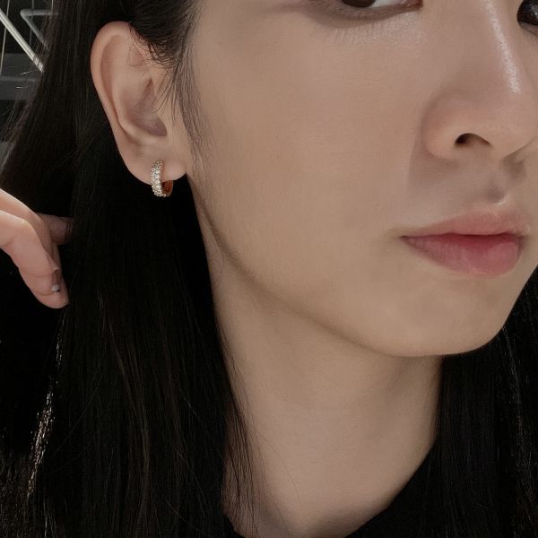 Twinkle Hoop Earrings 小鑽圈圈 