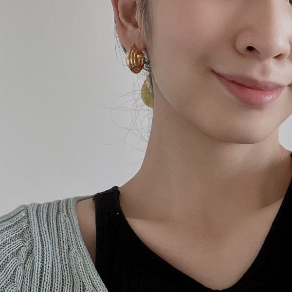Alaia Lined Earrings 線條圈圈 