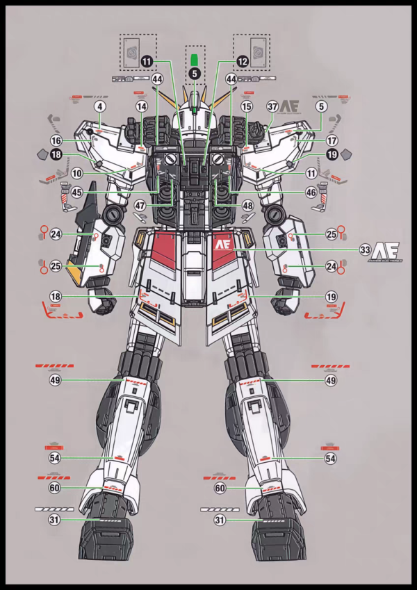 EVO水貼 基地限定 RG NU鋼彈 雙翼裝備 螢光  高清 水貼 EPR69 EVO水貼 基地限定 RG NU鋼彈 雙翼裝備 螢光  高清 水貼 EPR69