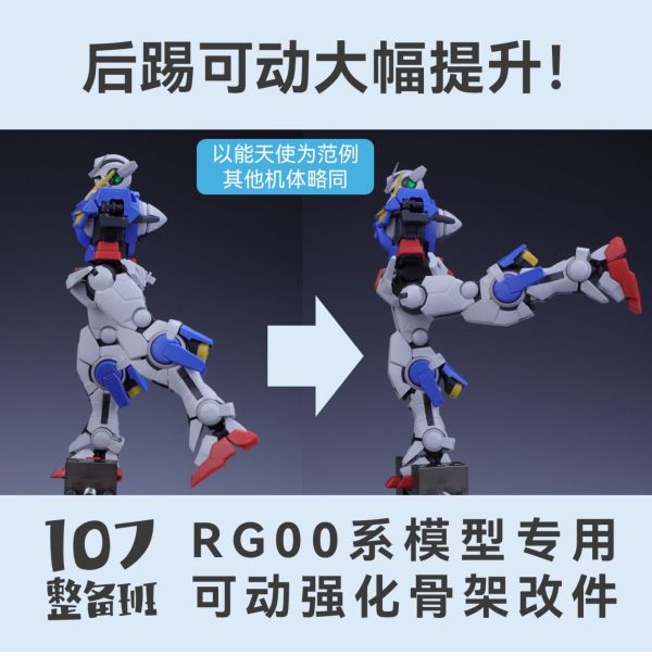10月預購 107整備班 RG 00系列專用可動強化骨架改件 107整備班 RG 00系列專用可動強化骨架改件