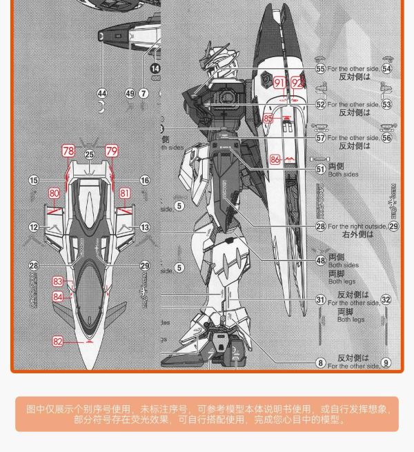 GU水貼-RG 1/144 飛翼零式ZERO #GU-R043 GU水貼 RG 1/144 飛翼零式ZERO #GU-R043