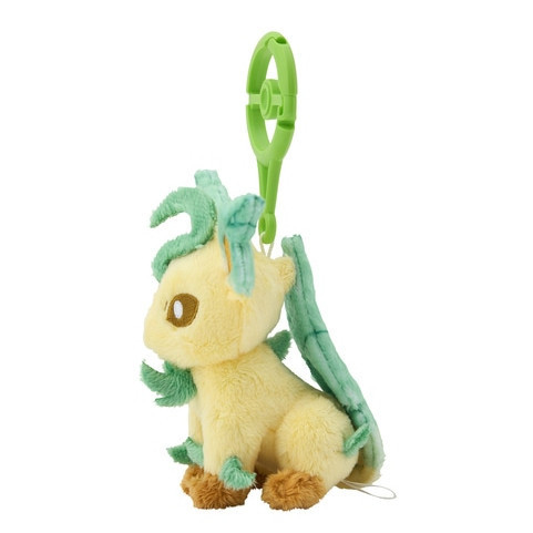 日本寶可夢中心-帶登山扣娃娃吊飾系列 葉伊布 日本寶可夢中心-帶登山扣娃娃吊飾系列 葉伊布