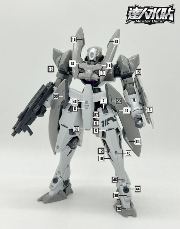 達人水貼 萬代 HG 1/144 GNX 厄運式 鋼彈00 專用水貼 DLH146 達人水貼 萬代 HG 1/144 GNX 厄運式 鋼彈00 專用水貼 DLH146
