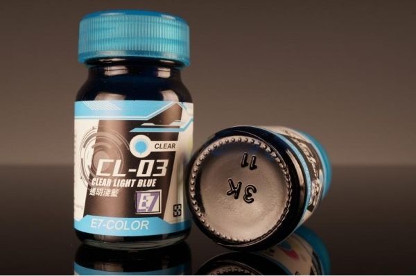 E7-CL-03 透明淺藍 E7.模型專用漆.硝基漆