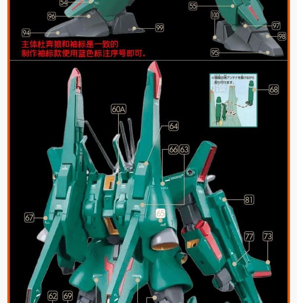 GUGU水貼 萬代 hg 1/144 杜奔狼專用水貼 GU-H160173 GUGU水貼 萬代 hg 1/144 杜奔狼專用水貼 GU-H160173