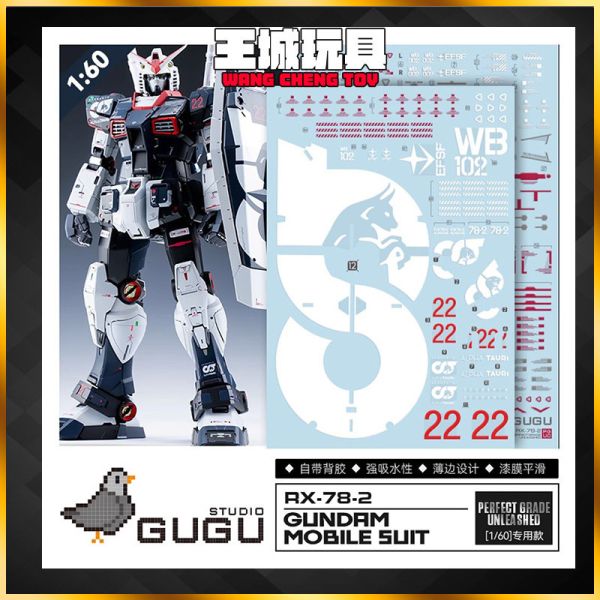GU水貼 萬代 PGU  RX-78-2 鋼彈 阿爾法托利車隊 高清晰 專用水貼 GU-P020 GU水貼 萬代 PGU  RX-78-2 鋼彈 阿爾法托利車隊 高清晰 專用水貼 GU-P020