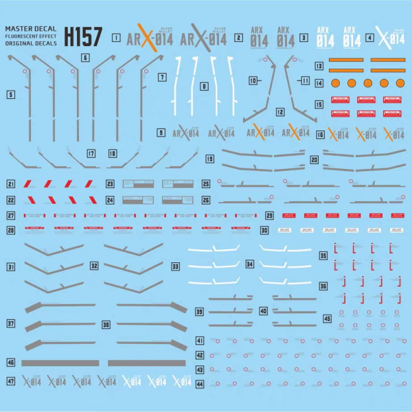 達人水貼  HGUC 1/144 銀彈 鋼彈 水貼 專用水貼 DLH157 達人水貼  HGUC 1/144 銀彈 鋼彈 水貼 專用水貼 DLH157