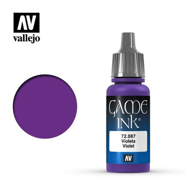Acrylicos Vallejo AV水漆 遊戲色彩 Game Color 72087 紫色墨水 Violet Ink 17 ml Acrylicos Vallejo AV水漆 遊戲色彩 Game Color 72087 紫色墨水 Violet Ink 17 ml