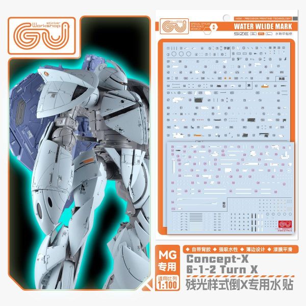 咕廠長 GUGU水貼 萬代 MG 1/100 逆X  專用水貼 GU-M180 咕廠長 GUGU水貼 萬代 MG 1/100 逆X  專用水貼 GU-M180