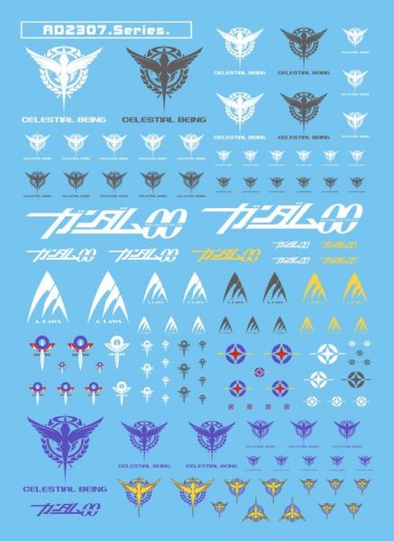高品質  LOGO水貼 通用軍徽系列 00天人 00R GNX 天上人 高品質  LOGO水貼 通用軍徽系列 00天人 00R GNX 天上人