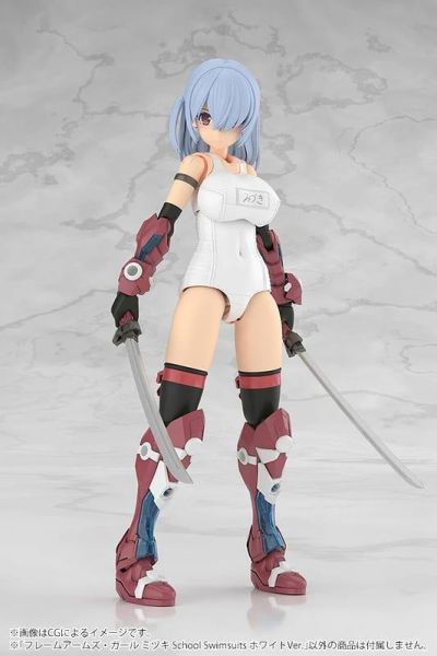 12月預購 壽屋 Frame Arms Girl 機甲少女 Mizuki 學校泳裝 Ver. 白色 組裝模型 壽屋 Frame Arms Girl 機甲少女 Mizuki 學校泳裝 Ver. 白色 組裝模型
