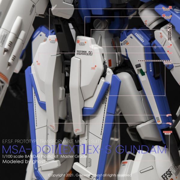 炎水貼 CHOST版 MG 1/100 EX-S 鋼彈 專用水貼 CGMG37 炎水貼 CHOST版 HG 1/144 梅薩 指揮官型 專用水貼 CGHG21