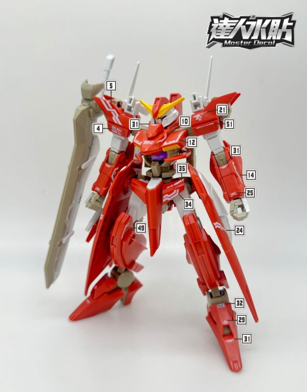 達人水貼 HG 1/144 座天使二型 鋼彈00 專用水貼 DLH072 達人水貼 HG 1/144 座天使二型 鋼彈00 專用水貼 DLH072