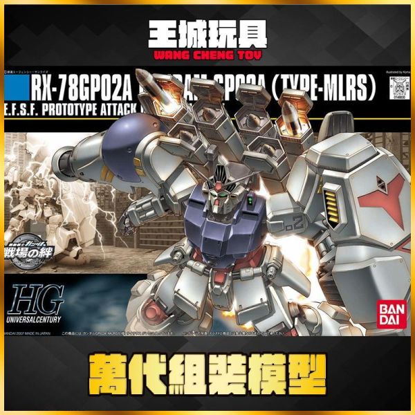 8月 BANDAI HGUC 1/144 #075 GP02A 鋼彈試作2號機 MLRS BANDAI HGUC 1/144 #075 GP02A 鋼彈試作2號機 MLRS