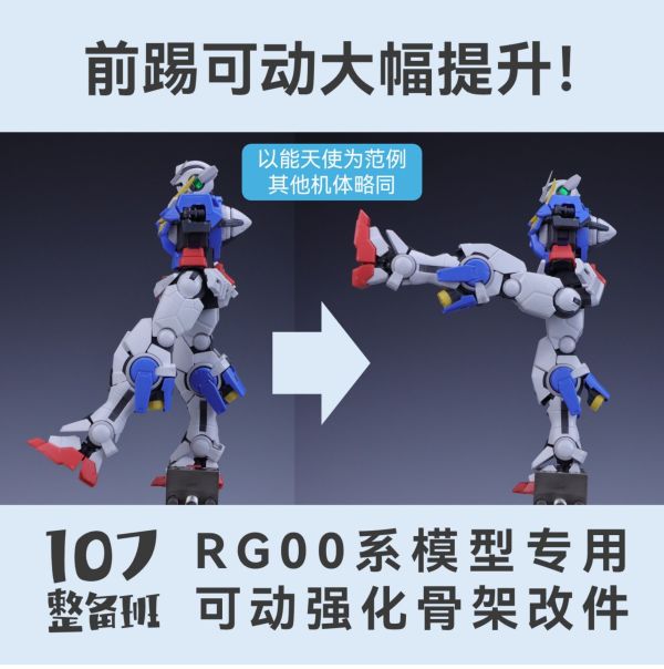 10月預購 107整備班 RG 00系列專用可動強化骨架改件 107整備班 RG 00系列專用可動強化骨架改件
