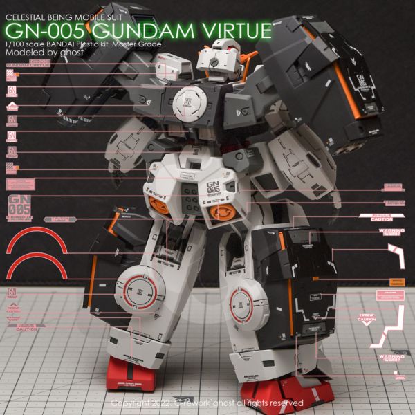 炎水貼 GHOST版 MG 德天使 螢光 專用水貼 CGMG39 炎水貼 GHOST版 MG 德天使 螢光 專用水貼 CGMG39