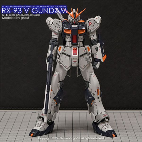 炎水貼 GHOST版 RG 1/144 RX-93 Nu GUNDAM Nu鋼彈 專用水貼 模型水貼.鋼彈水貼.
