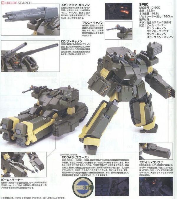 9月 BANDAI HGUC 1/144 #106 鋼彈UC D-50C 洛特雙機套組 5059162 BANDAI HGUC 1/144 #106 鋼彈UC D-50C 洛特雙機套組 5059162