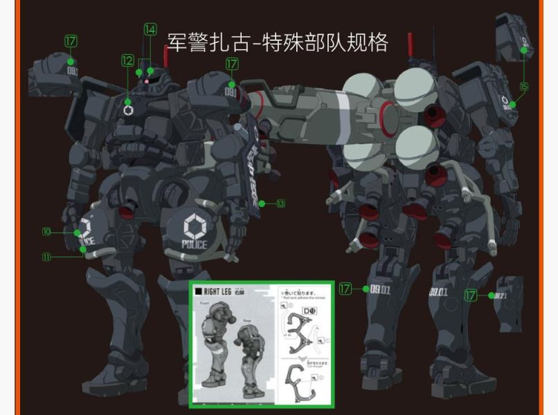 GU水貼 HG 1/144 GuuuuuuX 薩克系列 高清水貼 #GU-H021011 GU水貼 HG 1/144 古斯塔夫 劇場版 高清 水貼#GU-H264
