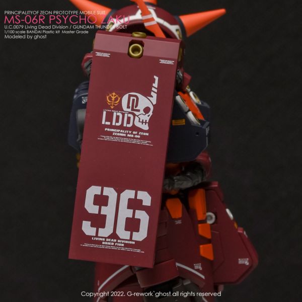 炎水貼 GHOST版 MG 1/100 精神感應薩克 專用水貼 CGMG46 炎水貼 GHOST版 MG 1/100 精神感應薩克 專用水貼 CGMG46