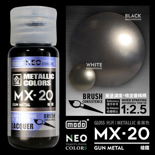 modo 摩多 油性漆  MX-20 槍鐵NEO-30ml modo 摩多 油性漆  MX-20 槍鐵NEO-30ml