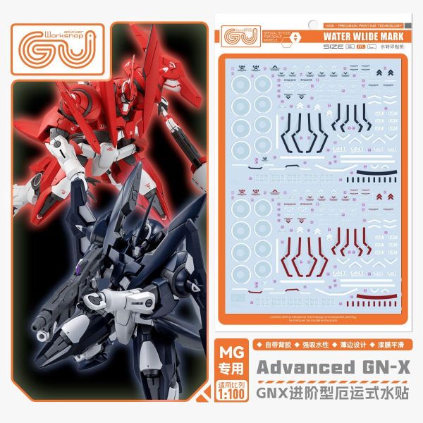 GUGU水貼 萬代 MG 1/100 GNX 專用水貼 GU-M8597 GUGU水貼 萬代 MG 1/100 GNX 專用水貼 GU-M8597