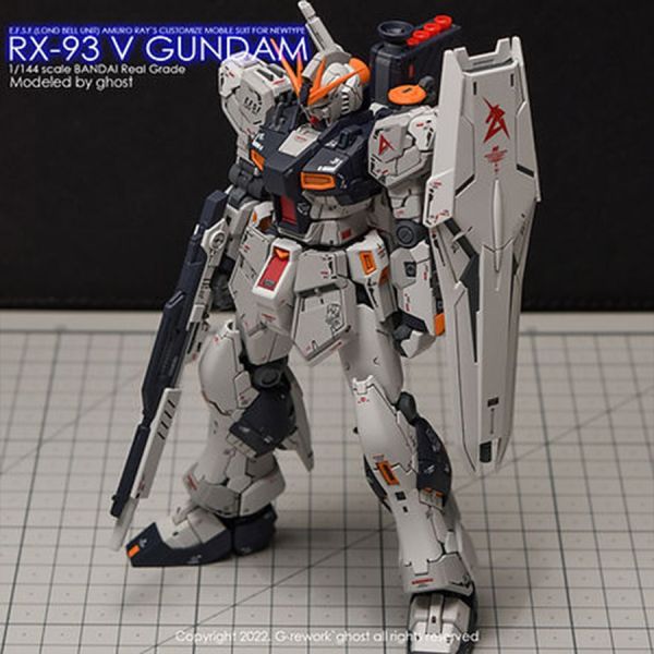炎水貼 GHOST版 RG 1/144 RX-93 Nu GUNDAM Nu鋼彈 專用水貼 模型水貼.鋼彈水貼.