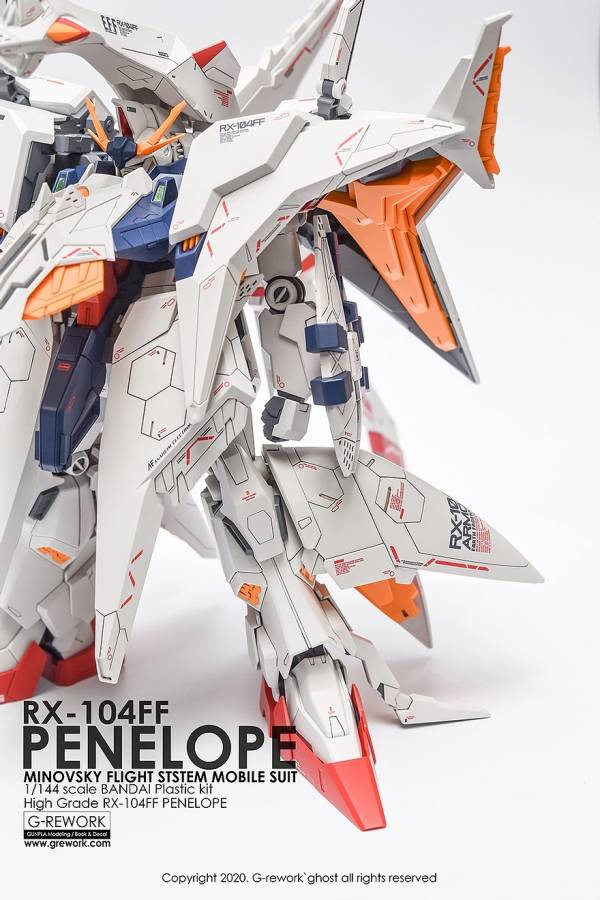 炎水貼 GHOST版 HG PENELOPE 潘尼洛普 大白鵝 專用水貼 模型水貼.鋼彈水貼.