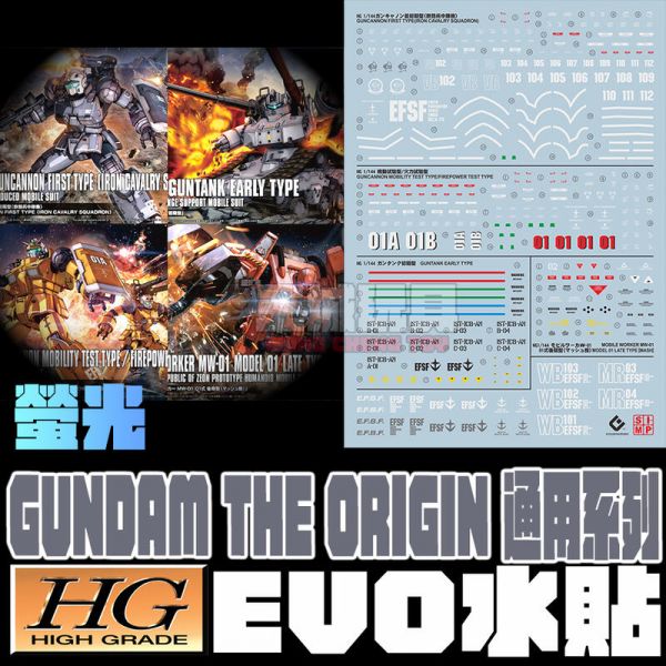 EVO水貼 HG GTO 鋼加濃 火力實驗型 鋼坦克 機動工兵  專用水貼 EHGTO03 EVO水貼 HG GTO 鋼加濃 火力實驗型 鋼坦克 機動工兵  專用水貼 EHGTO03