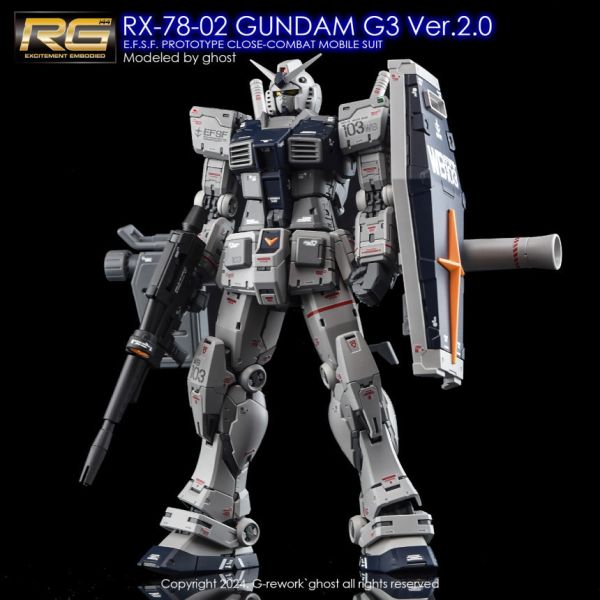 炎水貼 GHOST RG 1/144 RX-78-2 Gundam 鋼彈 VER 2.0 G3 水貼 炎水貼 GHOST RG 1/144 RX-78-2 Gundam 鋼彈 VER 2.0 G3 水貼