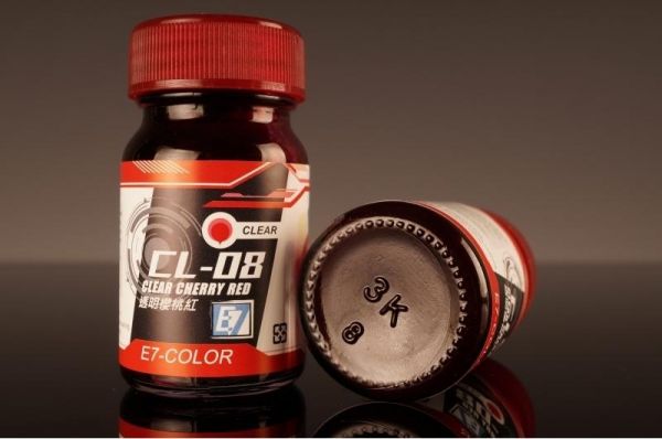 E7-CL-08 透明櫻桃紅 E7.模型專用漆.硝基漆