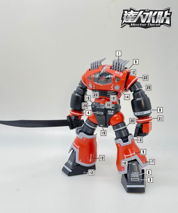 達人水貼  BANDAI HGUC #161 1/144 索格克 專用水貼 DLH100 達人水貼  BANDAI HGUC #161 1/144 索格克 專用水貼 DLH100