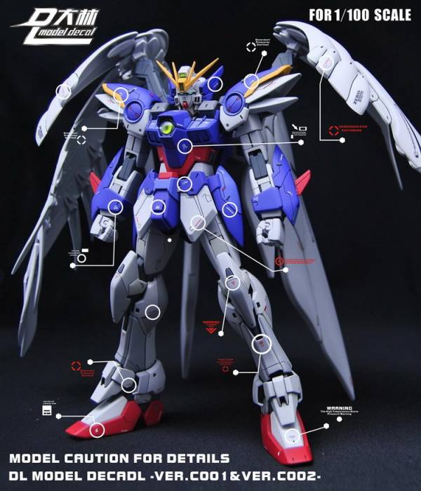 大林水貼-1/144 1/100（橙白)通用警告標誌水貼 大林水貼,鋼彈水貼,模型水貼,水貼