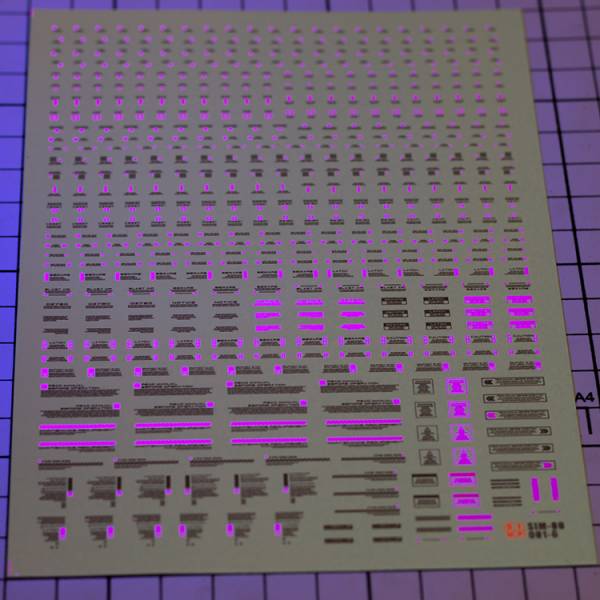 EVO水貼 通用比例 1/100 RB01-6 紫-灰 螢光水貼 EVO水貼.鋼彈.