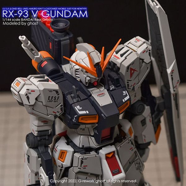炎水貼 GHOST版 RG 1/144 RX-93 Nu GUNDAM Nu鋼彈 專用水貼 模型水貼.鋼彈水貼.
