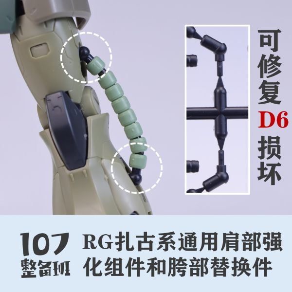 107整備班 RG薩克 通用肩部強化組件 胯部替換件 107-09 107整備班 RG薩克 通用肩部強化組件 胯部替換件