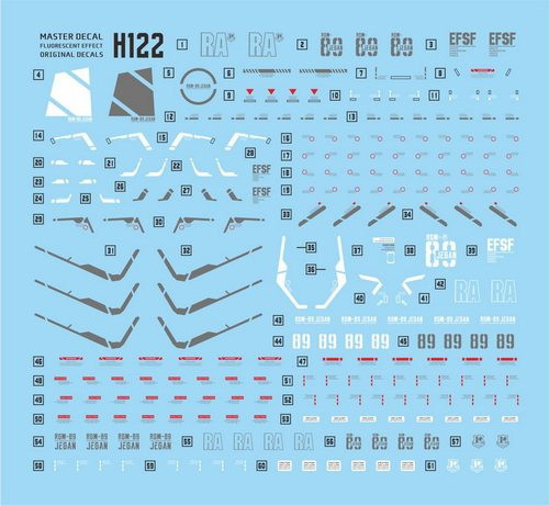 達人水貼 BANDAI HG 1/144 JEGAN 傑鋼 水貼 DLH122 達人水貼 BANDAI HG 1/144 JEGAN 傑鋼 水貼 DLH122