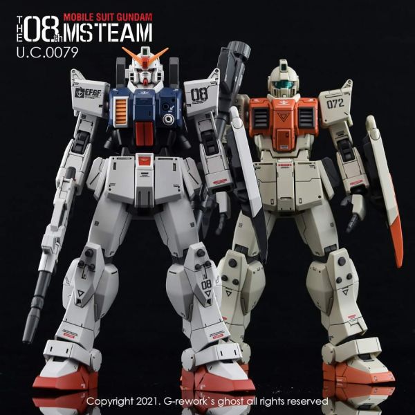 炎水貼 GHOST版 HG RX-79 新生 陸戰型吉姆 08MS小隊 螢光 專用水貼 CGHG06 炎水貼.模型水貼.鋼彈水貼.鋼彈模型水貼